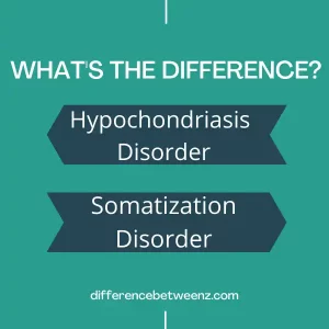 Difference between Hypochondriasis and Somatization Disorder