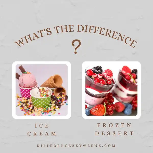 Difference between Ice Cream and Frozen Dessert