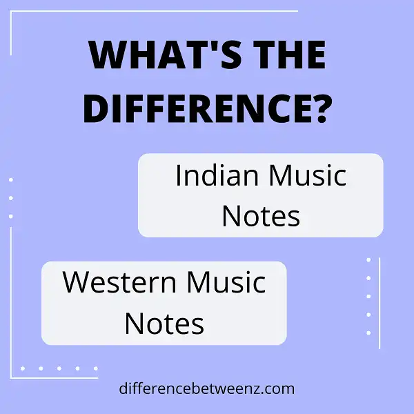 Difference between Indian Music Notes and Western Music Notes