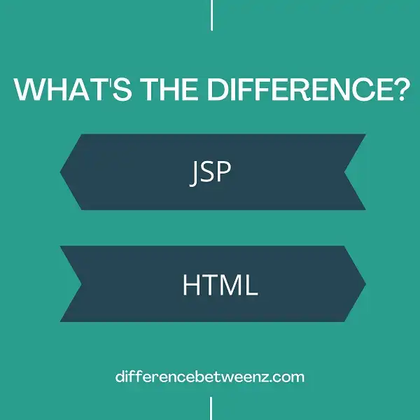 Difference between JSP and HTML