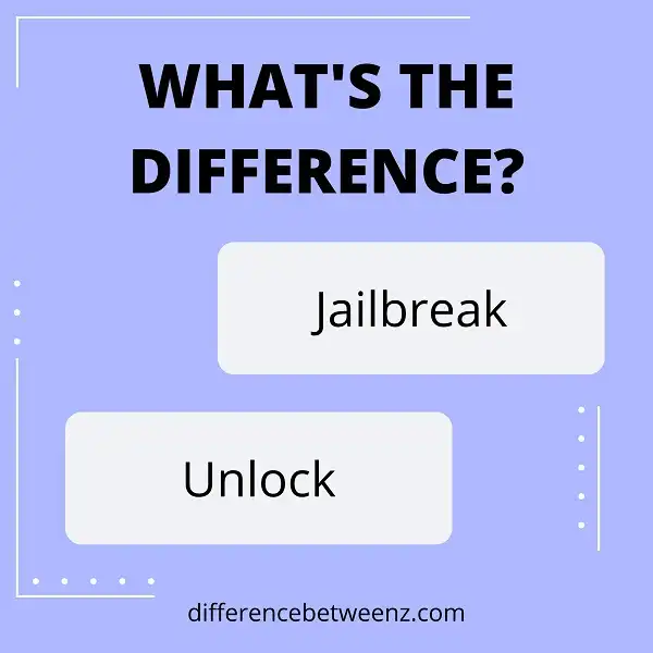 Difference between Jailbreak and Unlock