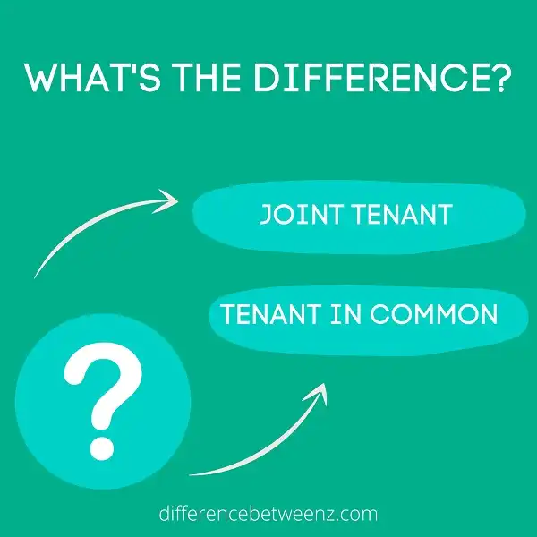 Difference between Joint Tenants and Tenants In Common