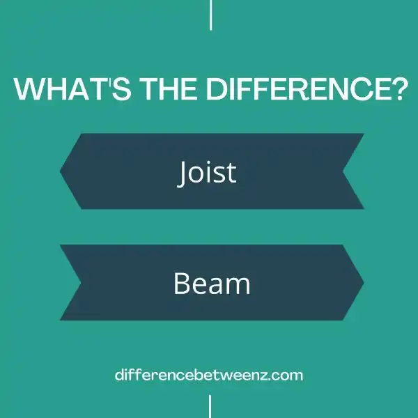 Difference between Joist and Beam