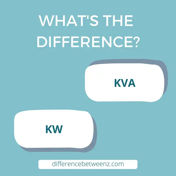 Difference between KVA and KW