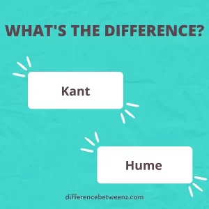 Difference between Kant and Hume