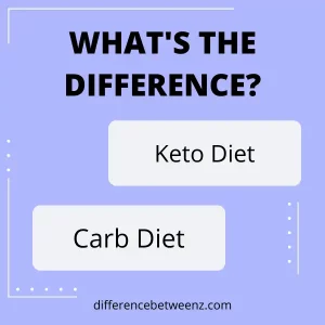 Difference between Keto and Low Carb Diet