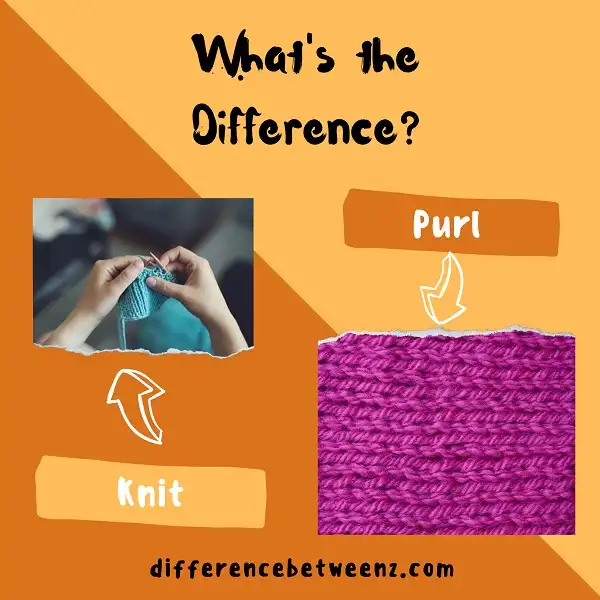 Difference between Knit and Purl