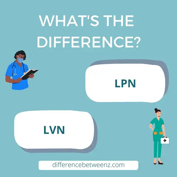 Difference between LPN and LVN