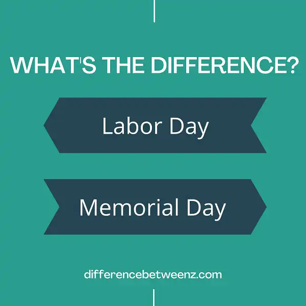 Difference between Labor Day and Memorial Day