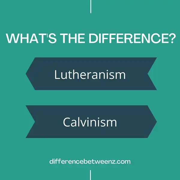 Difference between Lutheranism and Calvinism