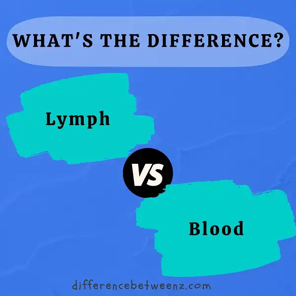 Difference between Lymph and Blood