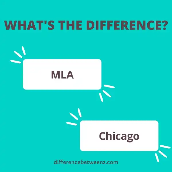 Difference between MLA and Chicago