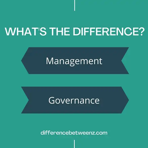 Difference between Management and Governance