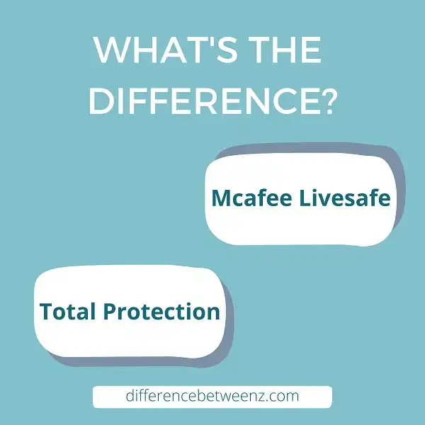 Difference between Mcafee Livesafe and Total Protection