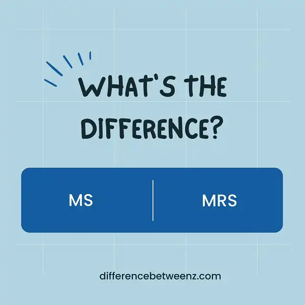Difference between Ms and Mrs