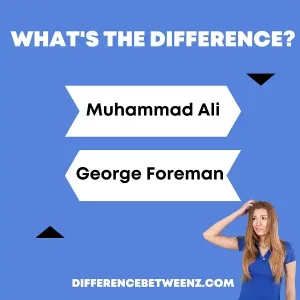 Difference between Muhammad Ali and George Foreman