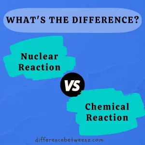 Difference between Nuclear Reaction and Chemical Reaction