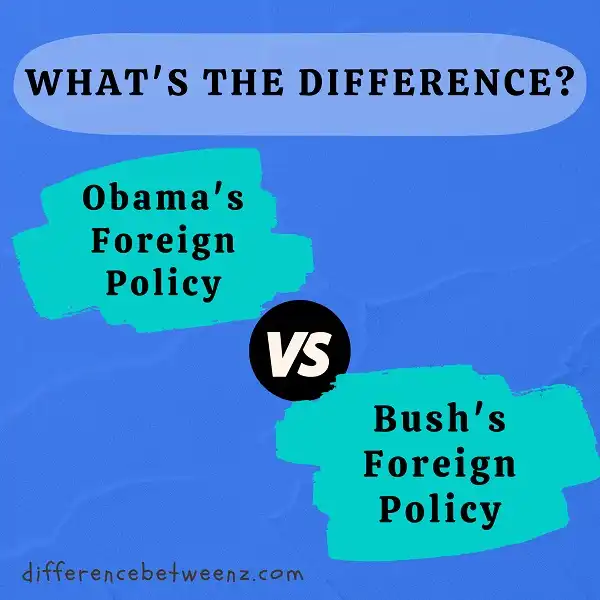 Difference between Obama and Bush Foreign Policy
