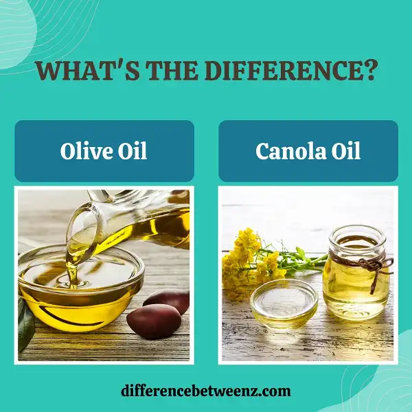Difference between Olive Oil and Canola Oil