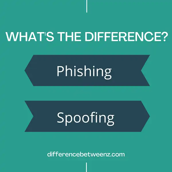 Difference between Phishing and Spoofing