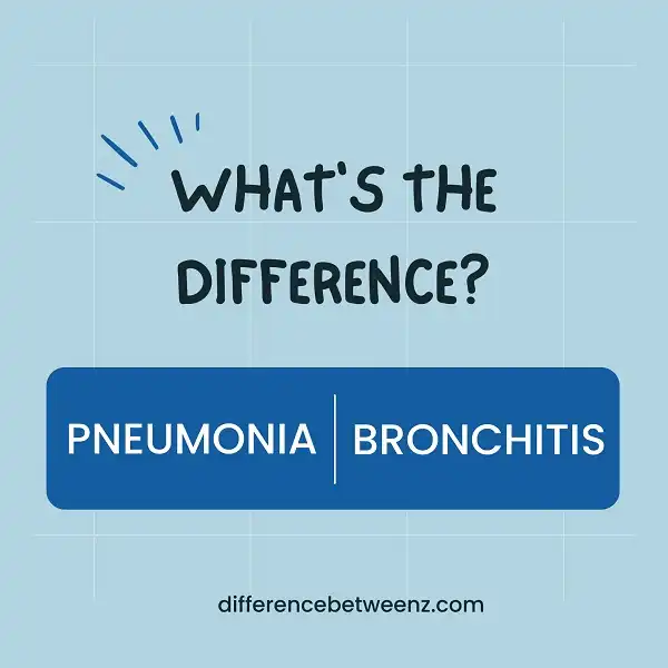 Difference between Pneumonia and Bronchitis