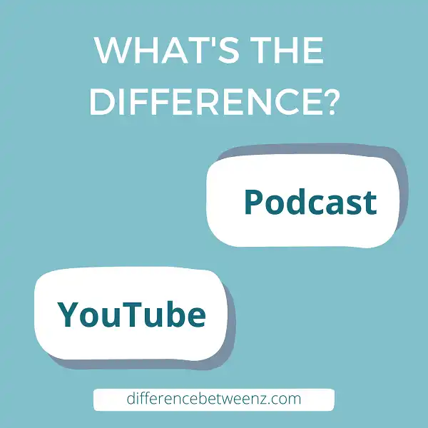 Difference between Podcast and YouTube