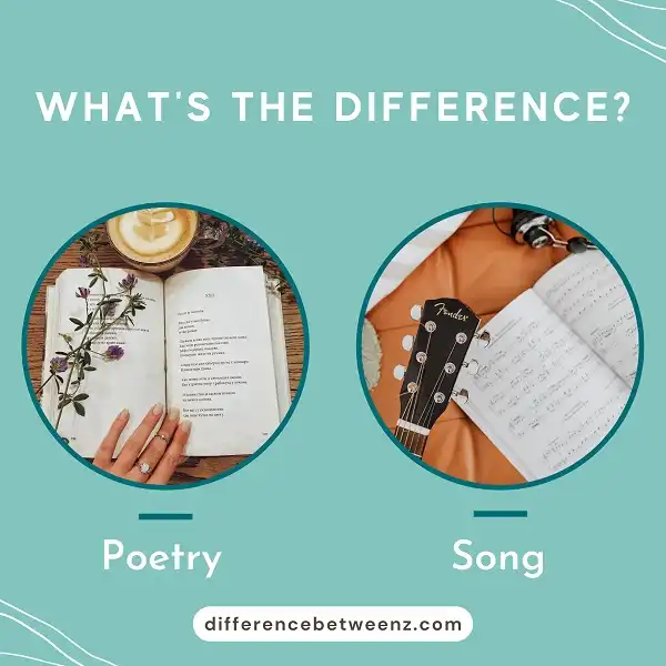 Difference between Poetry and Song