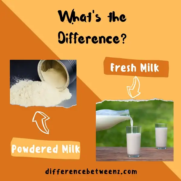 Difference between Powdered Milk and Fresh Milk