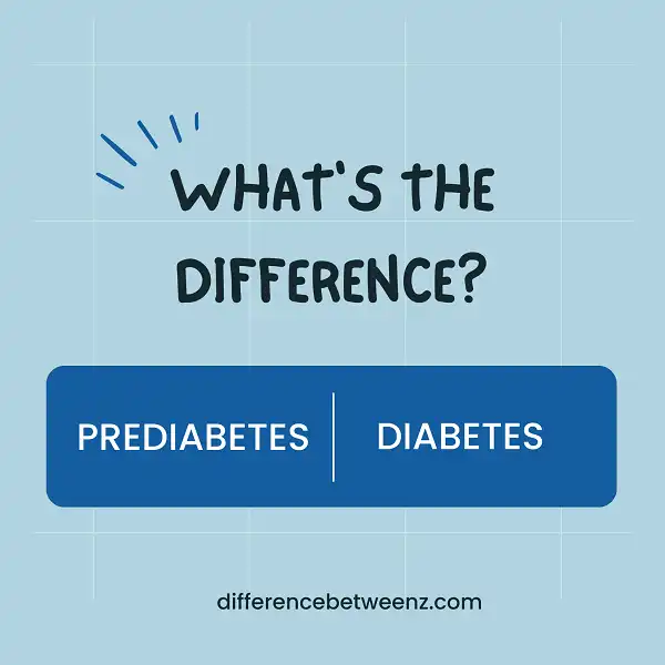 Difference between Prediabetes and Diabetes