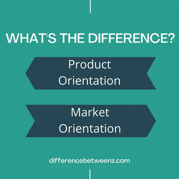 Difference between Product Orientation and Market Orientation