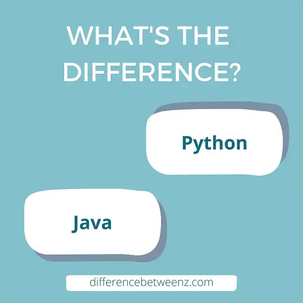 Difference between Python and Java