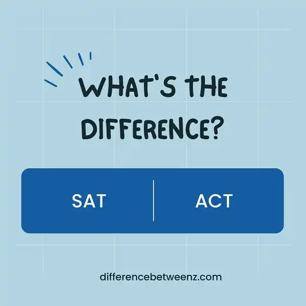 Difference between SAT and ACT