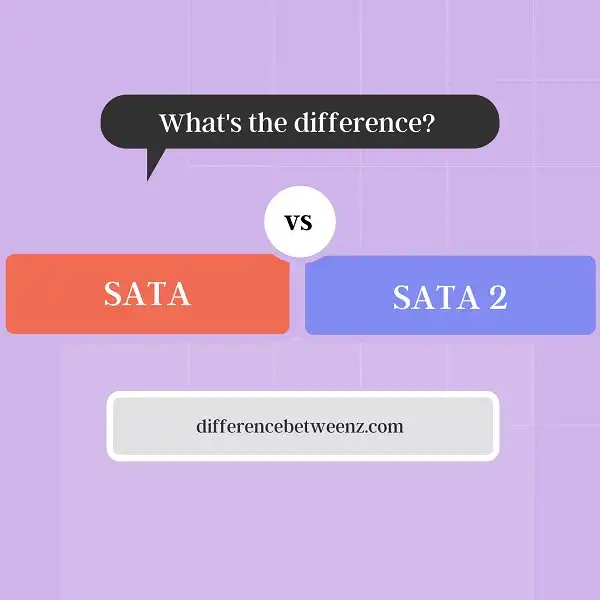 Difference between SATA and SATA 2