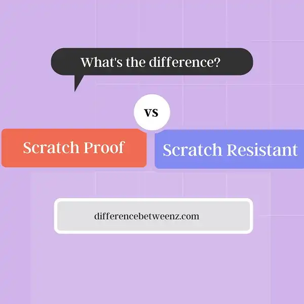 Difference between Scratch Proof and Scratch Resistant