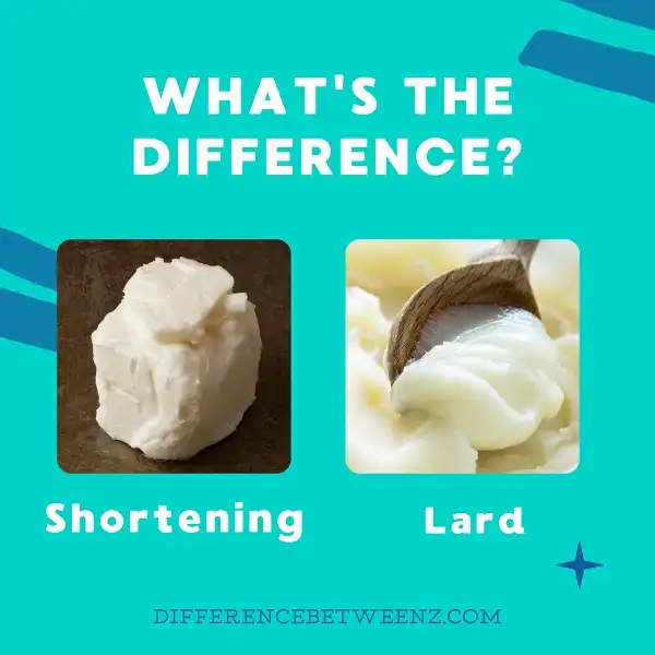 Difference between Shortening and Lard