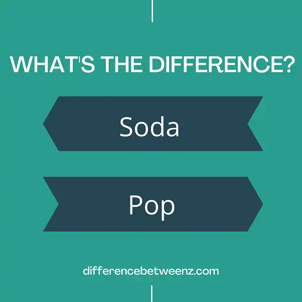 Difference between Soda and Pop