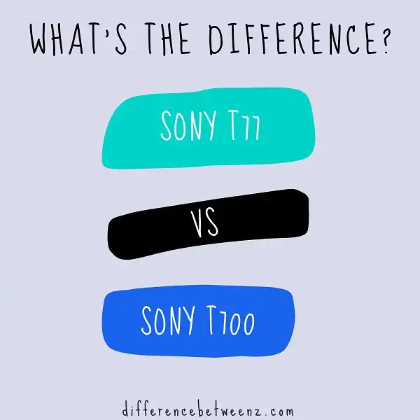 Difference between Sony T77 and T700