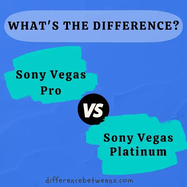 Difference between Sony Vegas Pro and Vegas Platinum