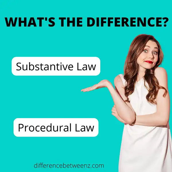 Difference between Substantive and Procedural Law