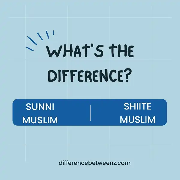 Difference between Sunni and Shiite Muslim