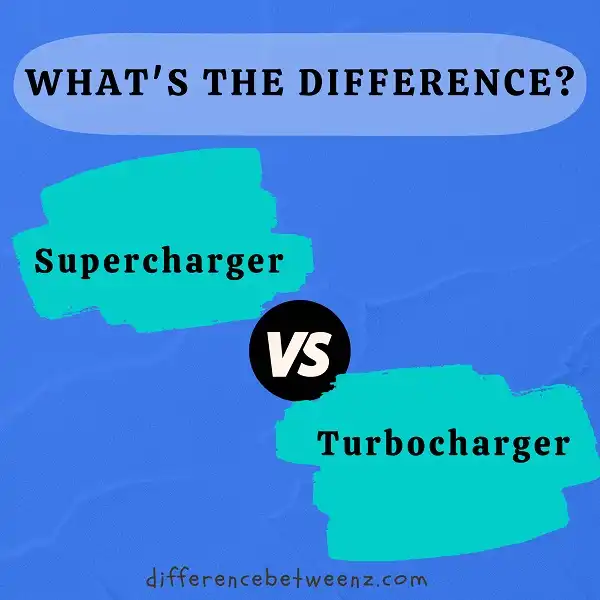 Difference between Supercharger and Turbocharger