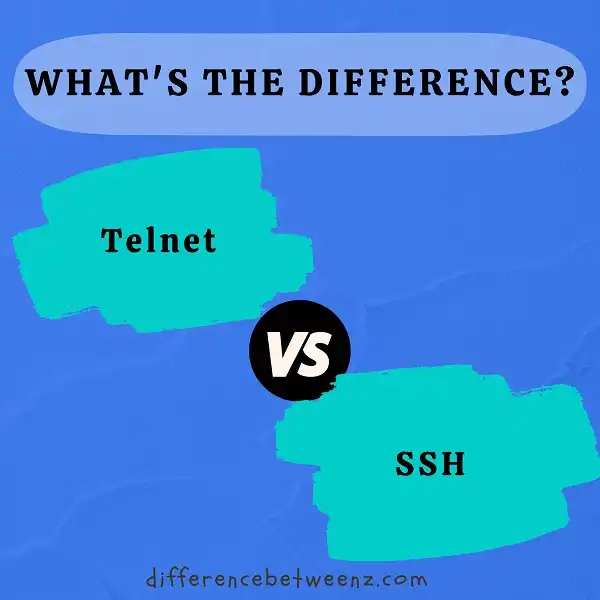 Difference between Telnet and SSH