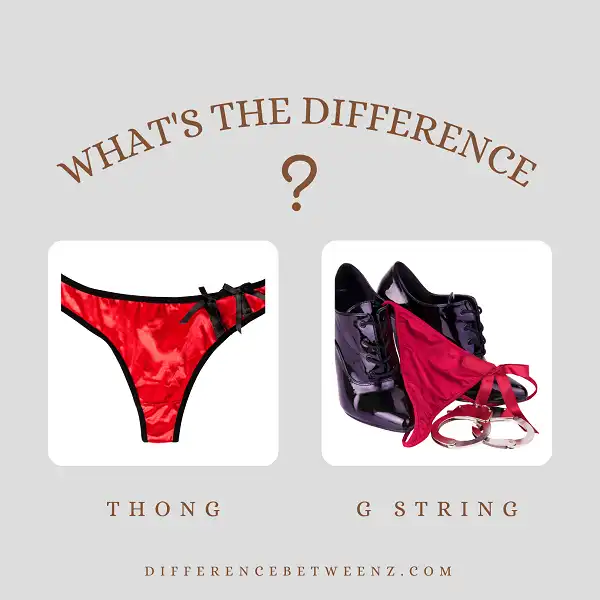 Difference between Thong and G String