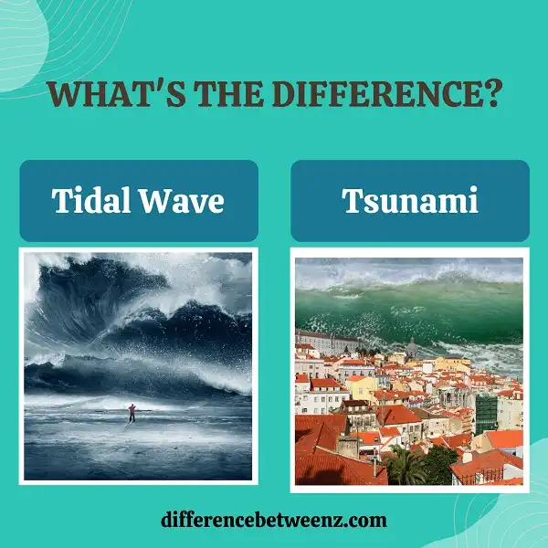 Difference between Tidal Wave and Tsunami