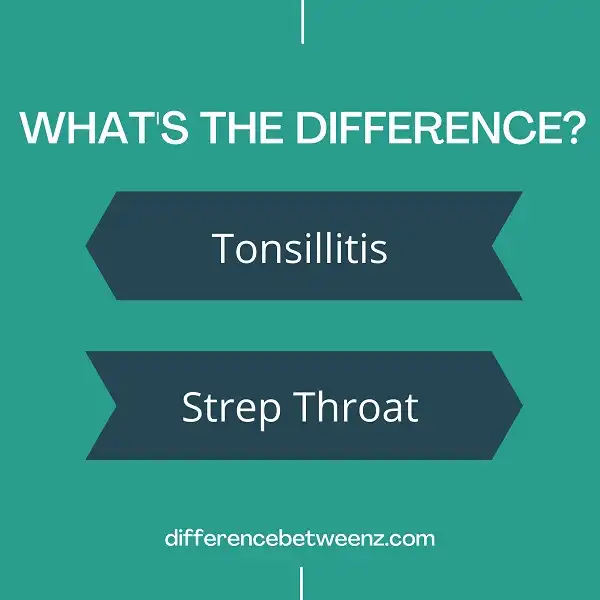 Difference between Tonsillitis and Strep Throat