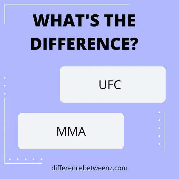Difference between UFC and MMA