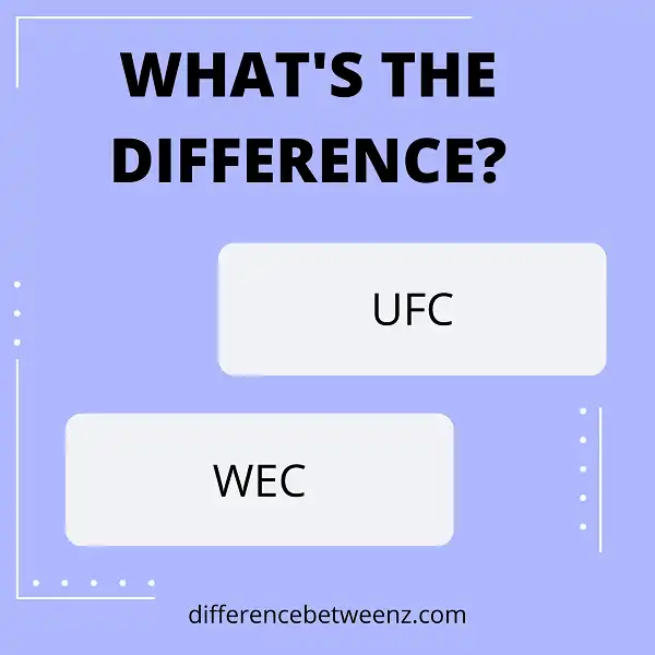 Difference between UFC and WEC