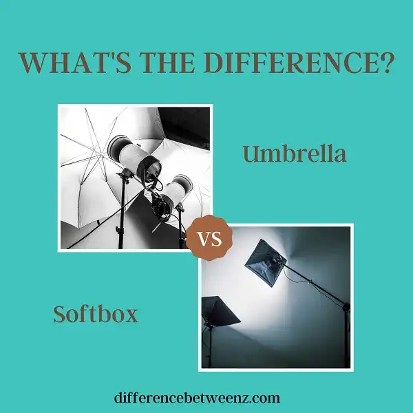 Difference between Umbrella and Softbox