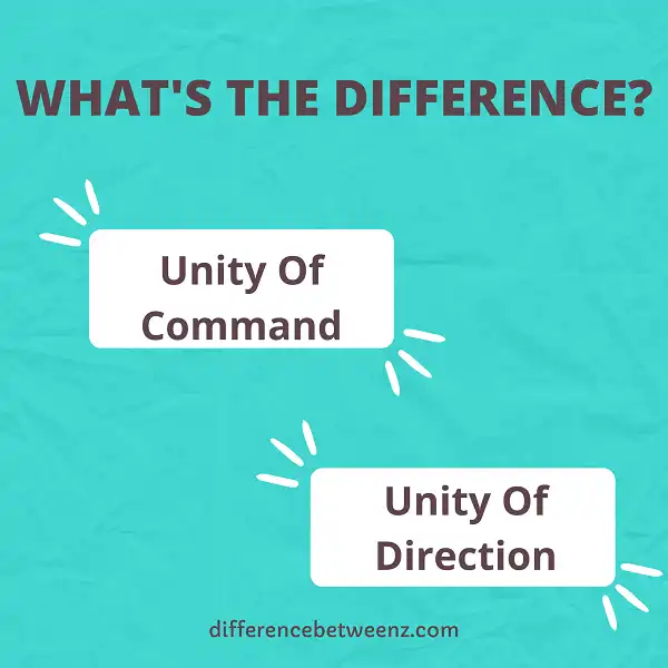 Difference between Unity Of Command and Unity Of Direction