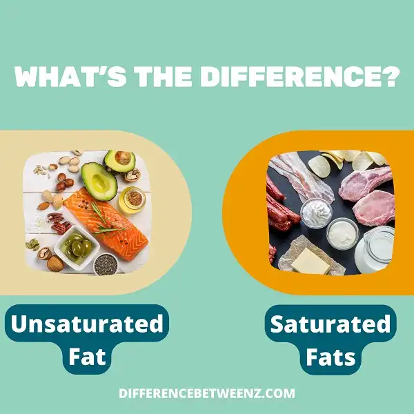 Difference between Unsaturated and Saturated Fats